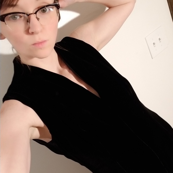 Vintage Black Evening Gown - Picture 2 of 8